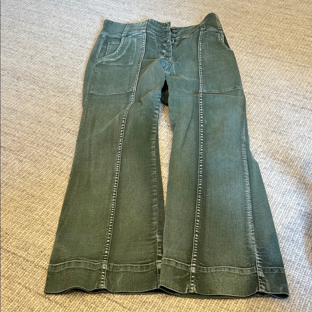 Ulla Johnson Green Boot Cut Jeans